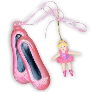 Granddaughter pink Ballerina Christmas Ornaments